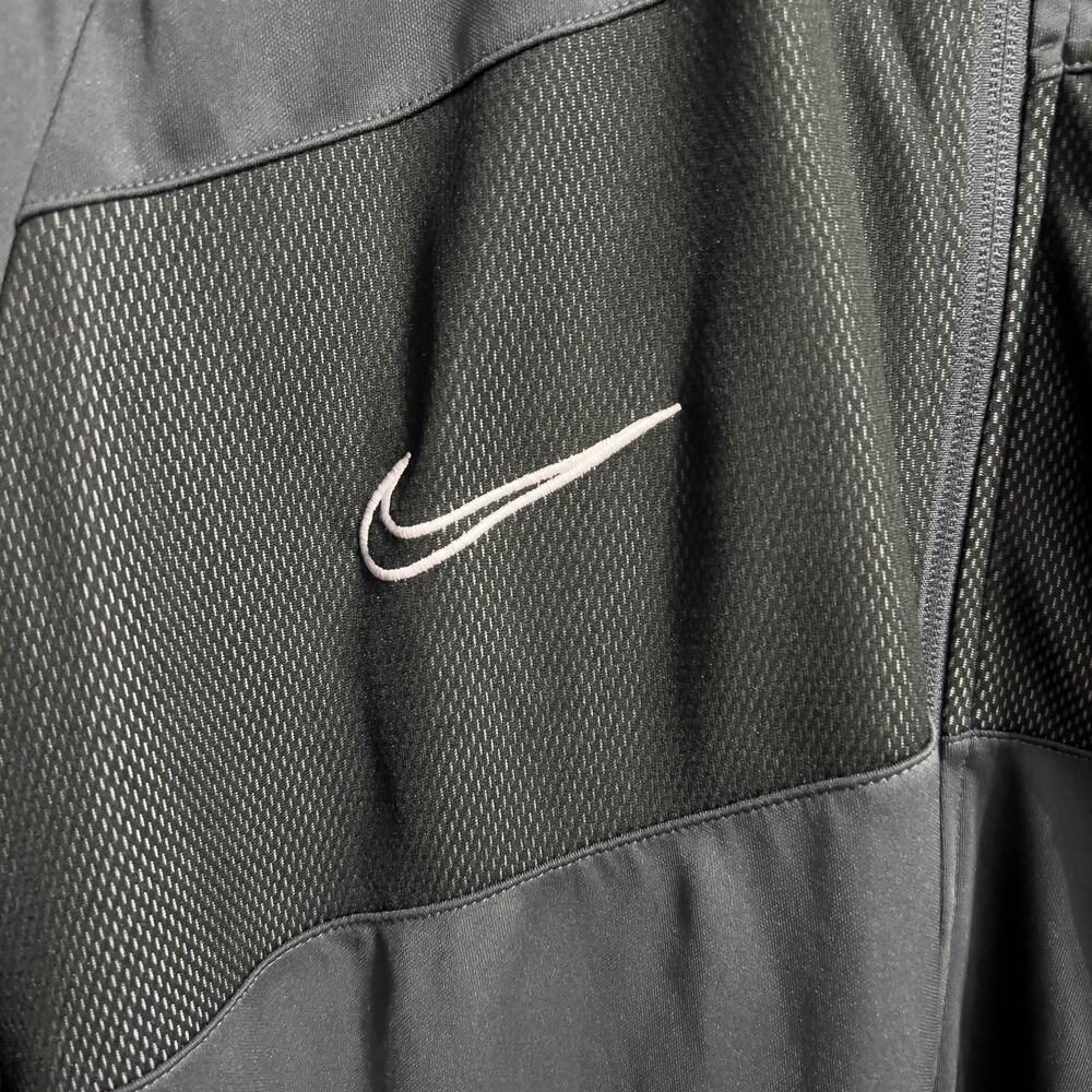 Nike Jacket Mens XL Full Zip Soccer Logo Grey Black Warm Up Track Active - Picture 3 of 7